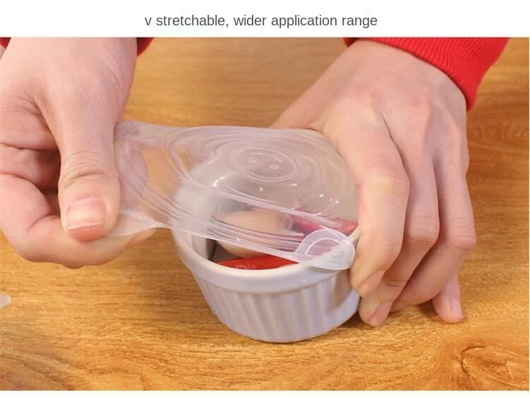 Silicone cover and stretch lids for cover all kind of food and keep it fresh, after using just clean and reused.
Choose between many different sizes and colors.