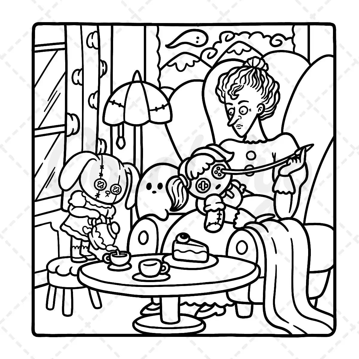 Cozy friends coloring books, for adult and children.