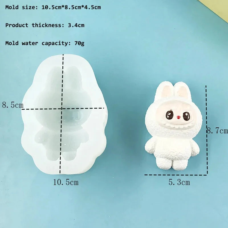 3d Labubu silicon mold.
Use to make cake, chocolate, soap, candle and more.