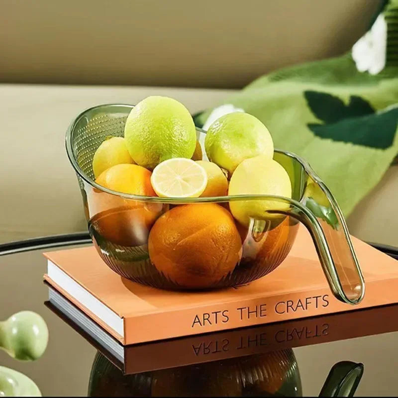 Smart gadget with handle for washing rice, fruit and vegetables. Keep it easy to wash!