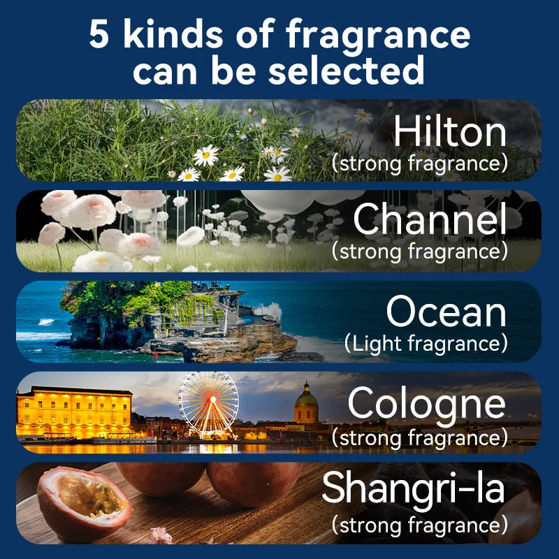 Aromatherapy air diffuser, perfect for cars.
Make the air clean and refresh, choose between several scents.