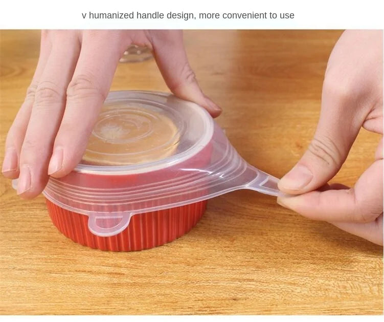 Silicone cover and stretch lids for cover all kind of food and keep it fresh, after using just clean and reused. 
Choose between many different sizes and colors.