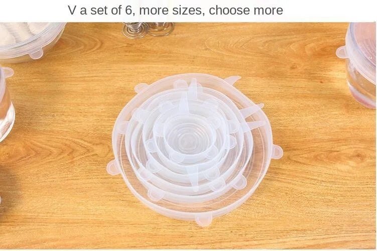 Silicone cover and stretch lids for cover all kind of food and keep it fresh, after using just clean and reused. 
Choose between many different sizes and colors.