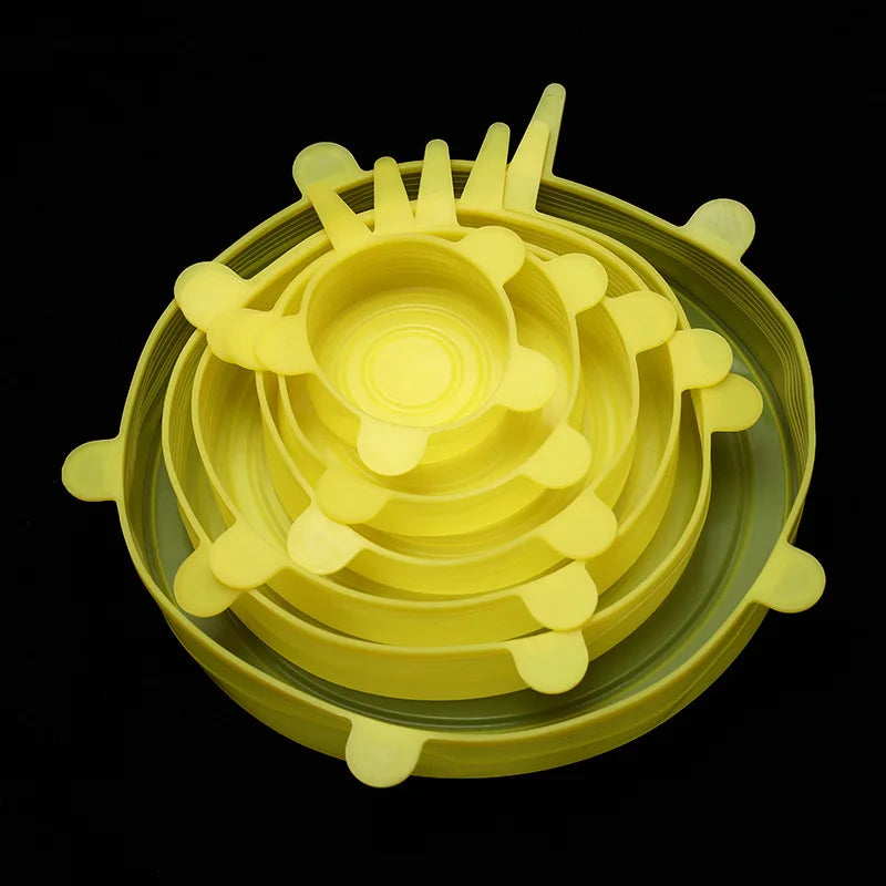 Silicone cover and stretch lids for cover all kind of food and keep it fresh, after using just clean and reused. 
Choose between many different sizes and colors.