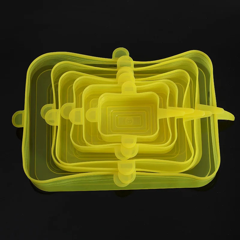 Silicone cover and stretch lids for cover all kind of food and keep it fresh, after using just clean and reused. 
Choose between many different sizes and colors.