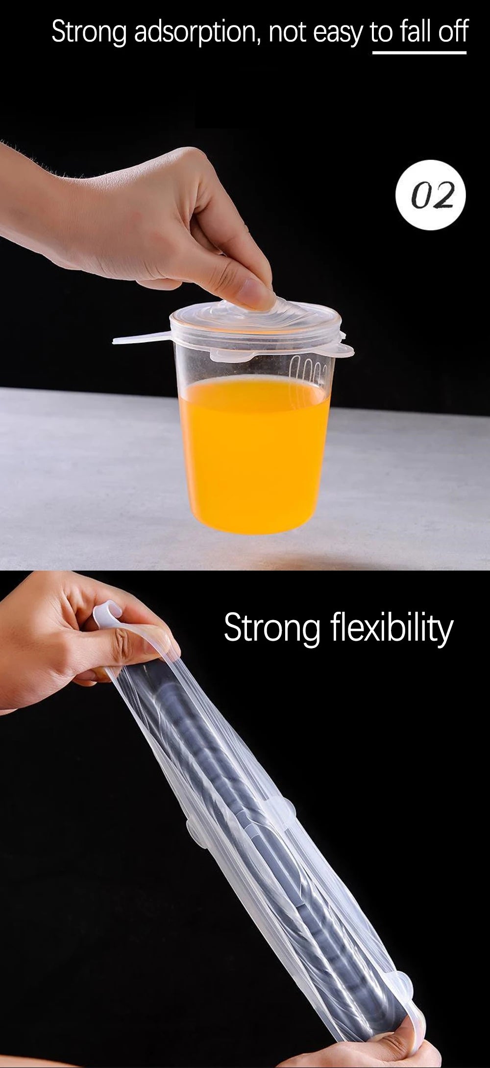 Silicone cover and stretch lids for cover all kind of food and keep it fresh, after using just clean and reused. 
Choose between many different sizes and colors.