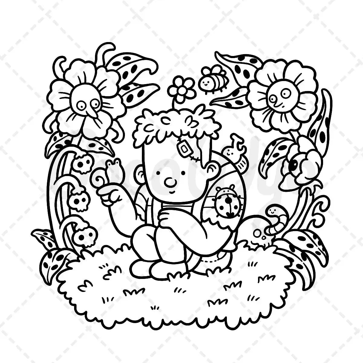 Cozy friends coloring books, for adult and children.