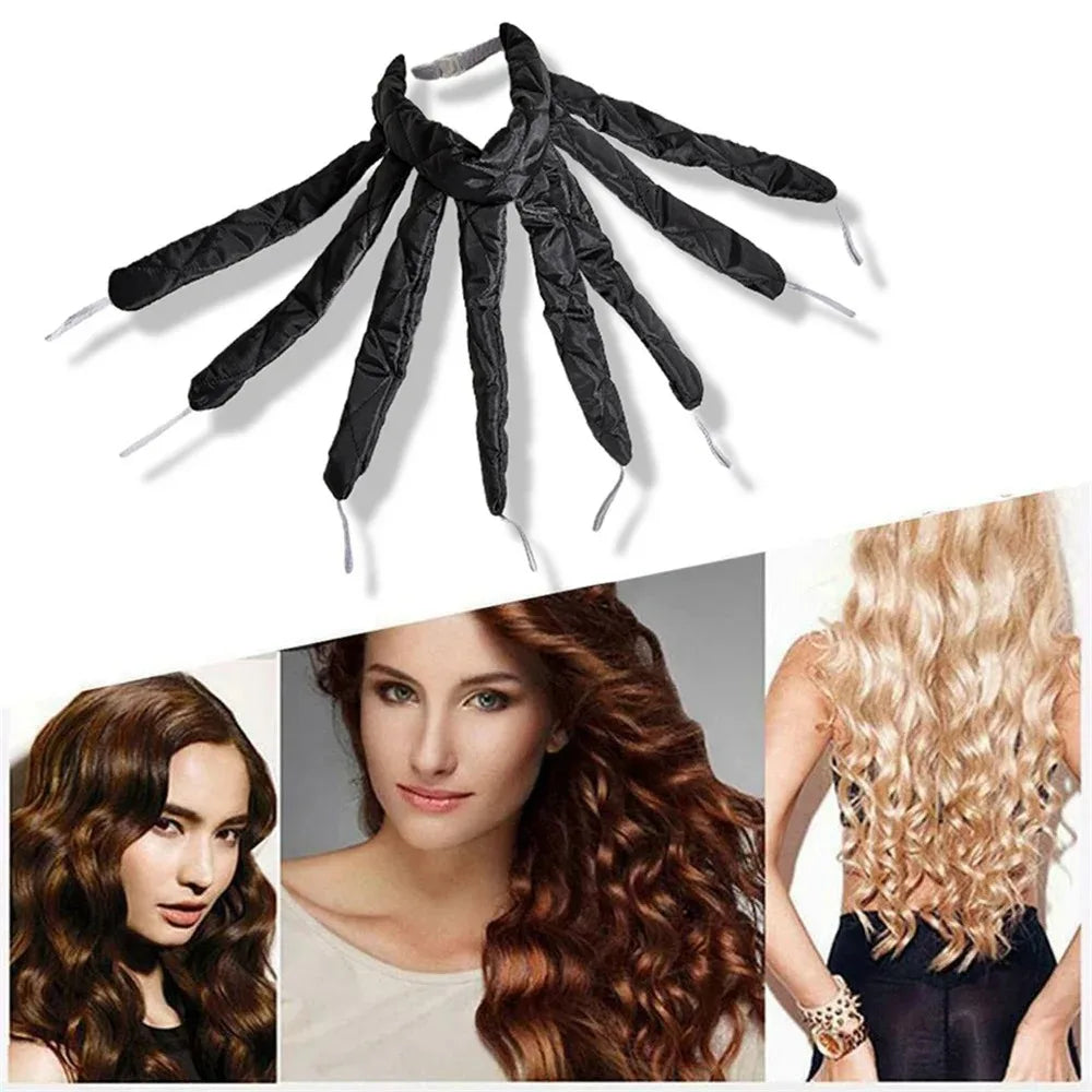 Heatless curling rod headband to get your dream curls without any heat. Silk rollers that don't damage your hair. 
Choose between nice colors.