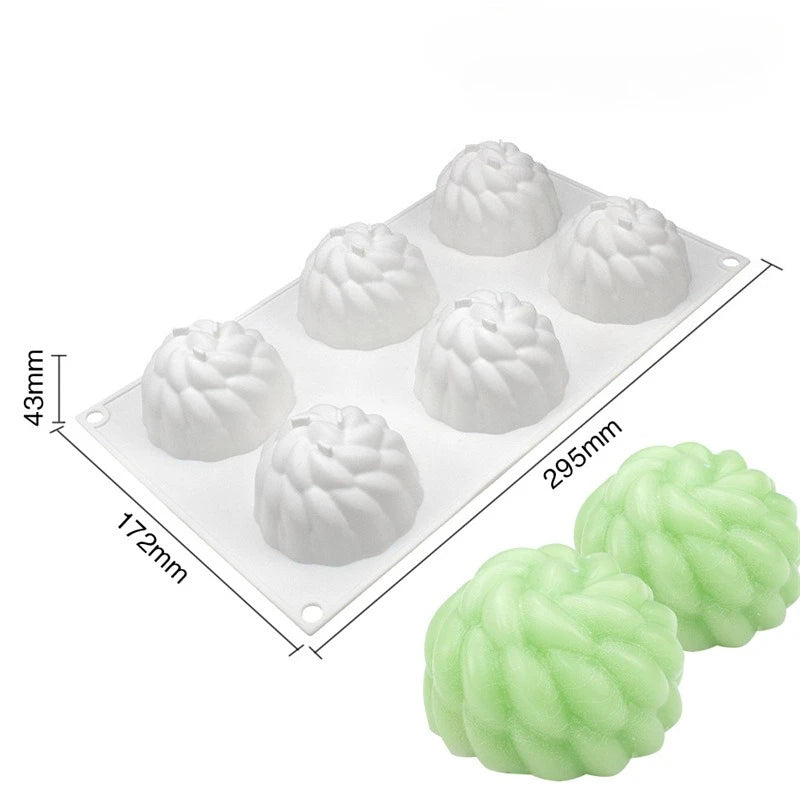 6 cavity raspberry silicone mold to make the famous 3D "trompe l'oeil" pastries.