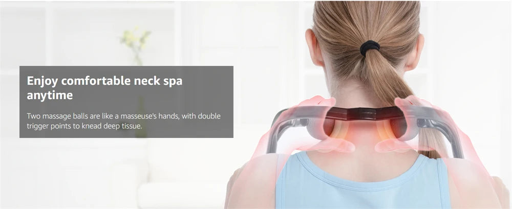 Neck and shoulder massager, deep tissue for pain and trigger point. Easy to use with ergonomic handle, lightweight and portable.
You can also use it for whole body, to keep the muscles relax.