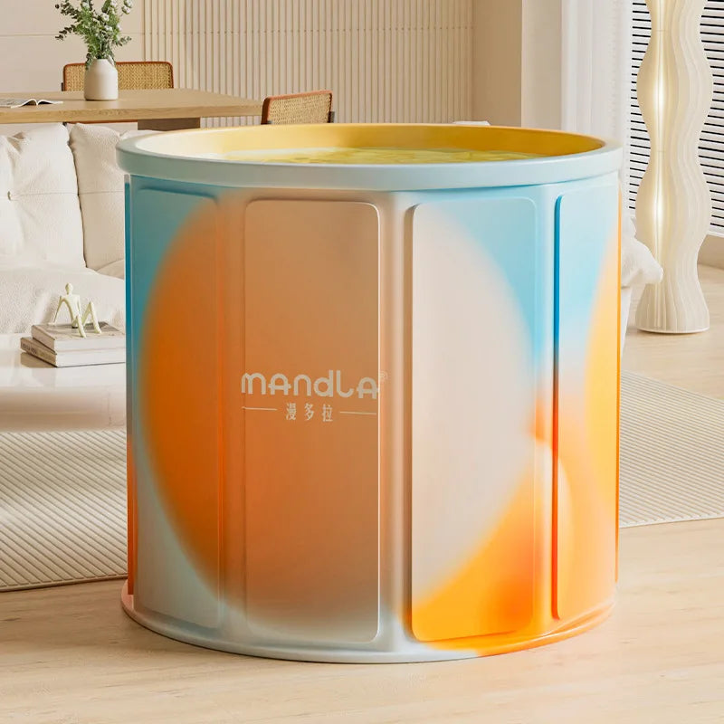 Large space bathtub, folds and organizes in a second, easy to move and wonderful place to relax in.