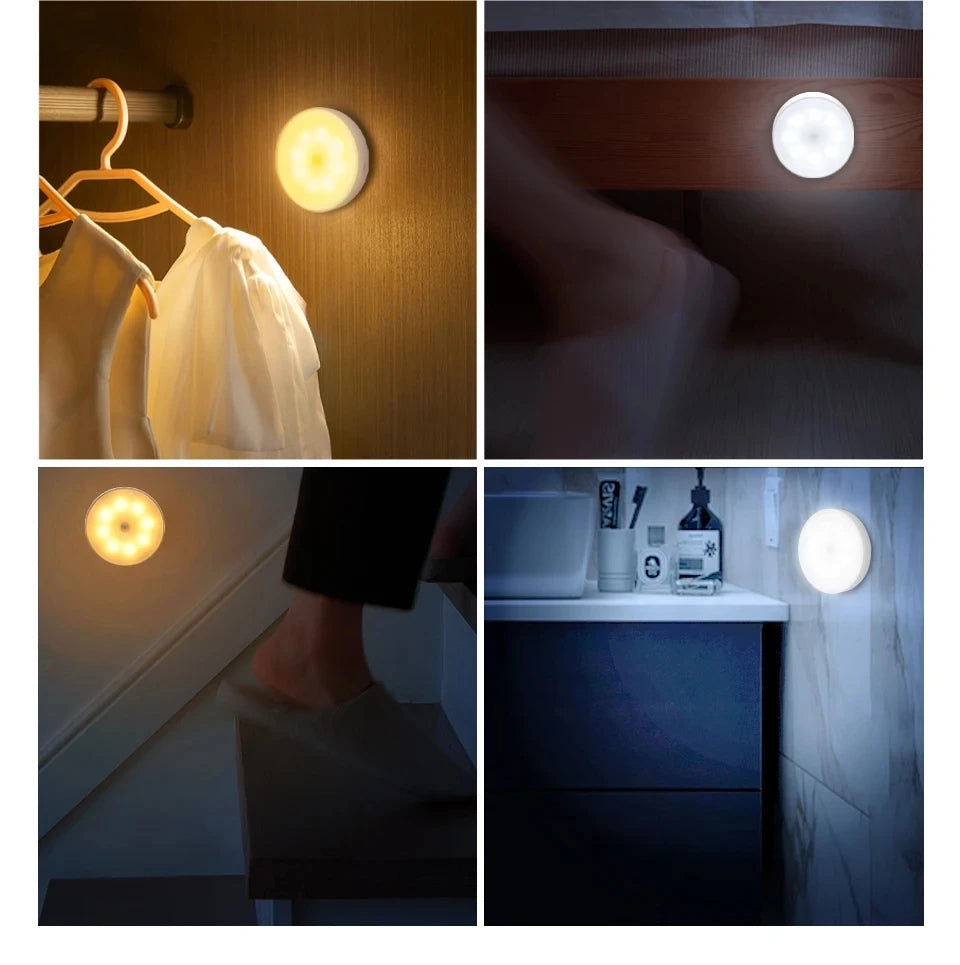 Smart wireless lights to put in cabinet, kitchen, wardrobe, stairs, bathroom, like spotlights and so much more. Rechargeable with USB charger and choose between cold och warm lights.