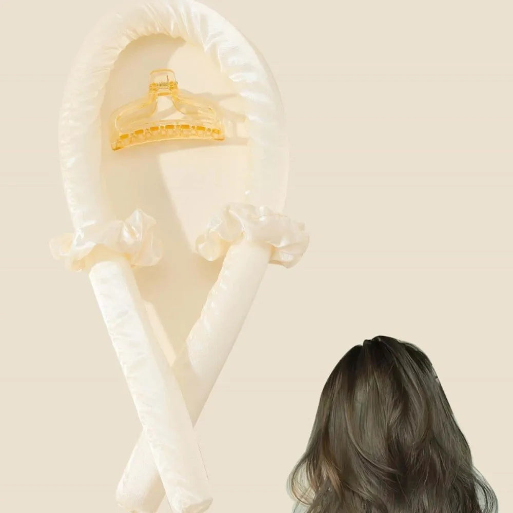 Heatless curling rod headband to get your dream curls without any heat. Silk rollers that don't damage your hair. 
Choose between nice colors.