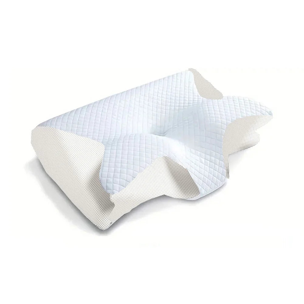 Orthopedic pillow with memory foam, 2 in 1 ergonomic and contour for neck pain.