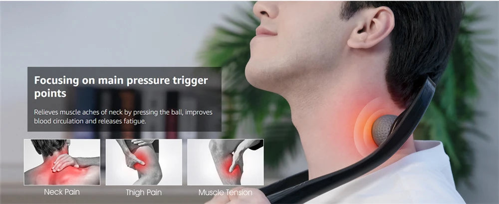 Neck and shoulder massager, deep tissue for pain and trigger point. Easy to use with ergonomic handle, lightweight and portable.
You can also use it for whole body, to keep the muscles relax.