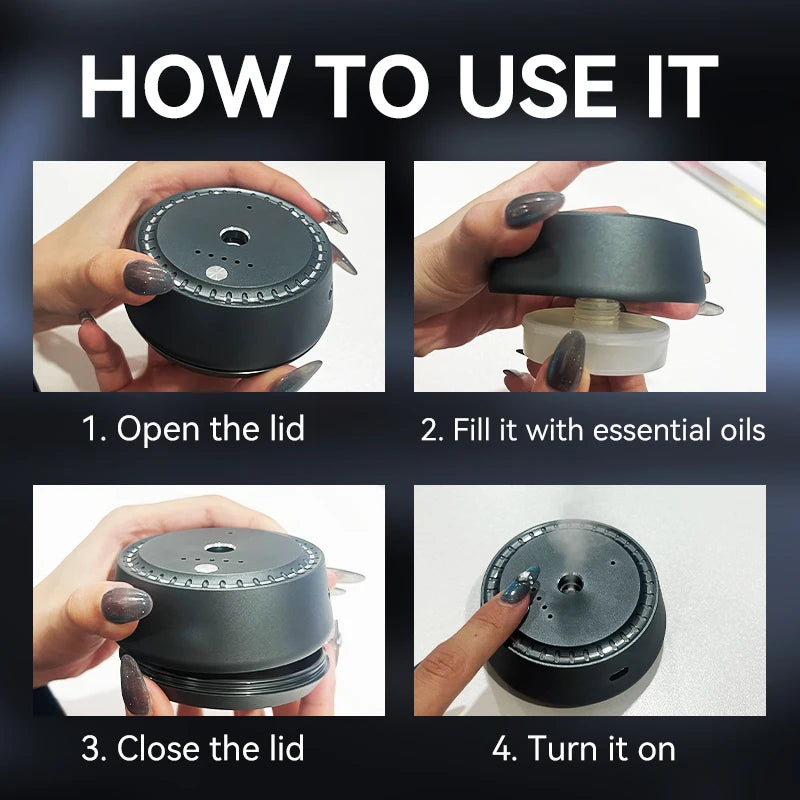Aromatherapy air diffuser, perfect for cars. 
Make the air clean and refresh, choose between several scents.