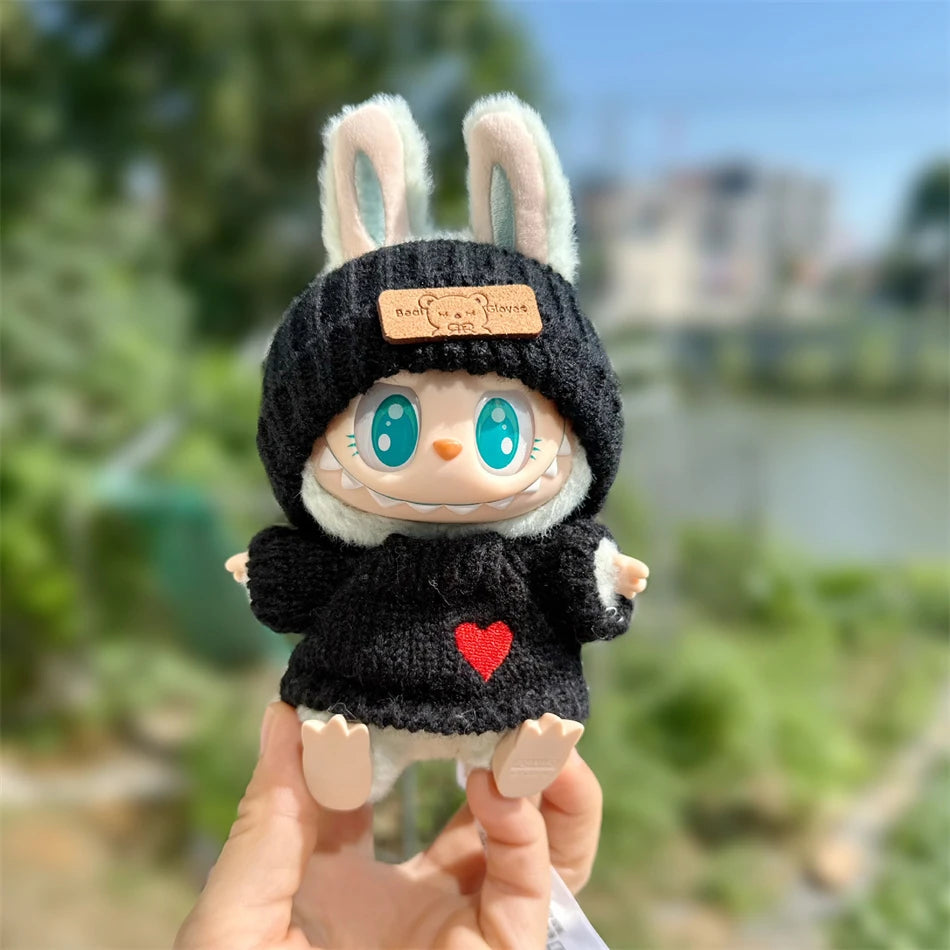 Labubu knitted clothes with hat.