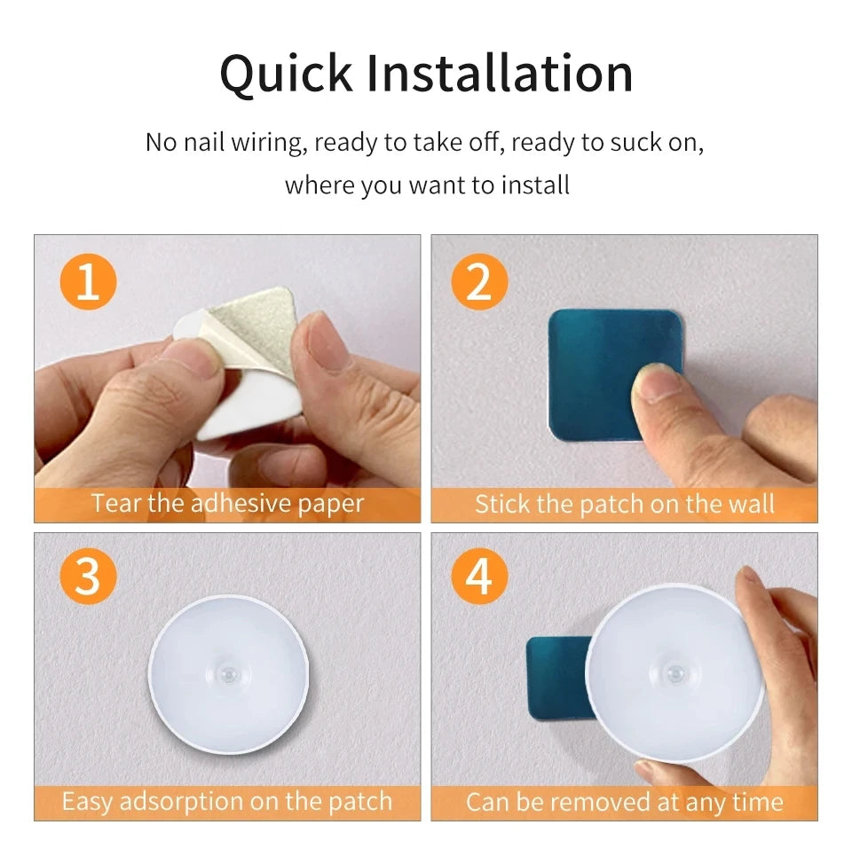 Smart wireless lights to put in cabinet, kitchen, wardrobe, stairs, bathroom, like spotlights and so much more. Rechargeable with USB charger and choose between cold och warm lights.
