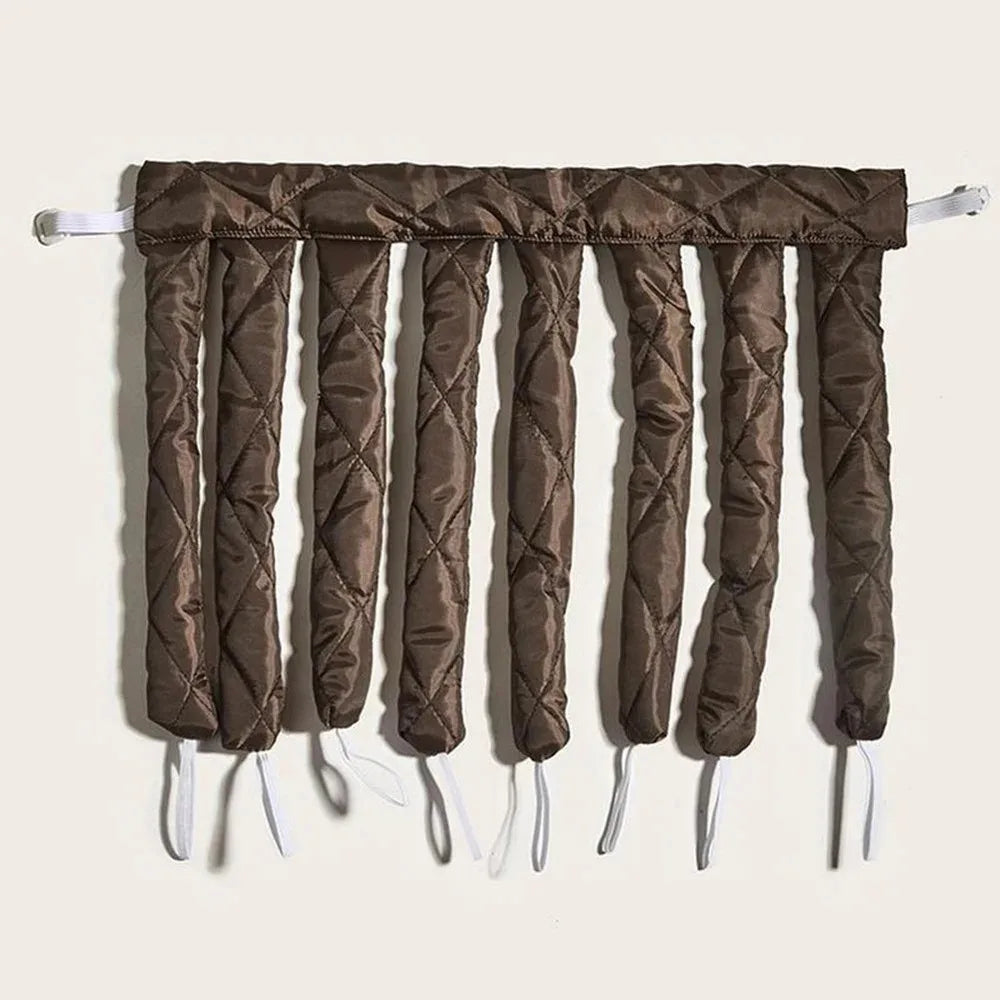 Heatless curling rod headband to get your dream curls without any heat. Silk rollers that don't damage your hair. 
Choose between nice colors.