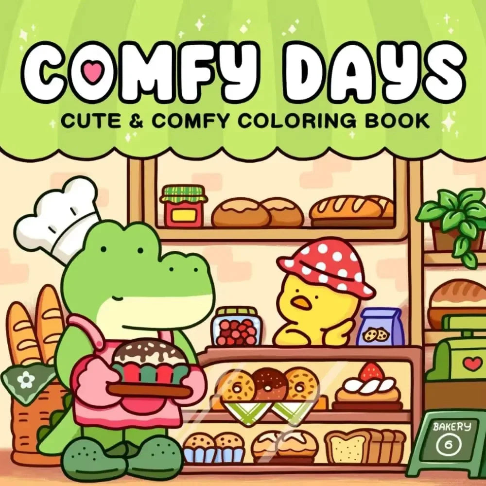 Cozy friends coloring books, for adult and children.