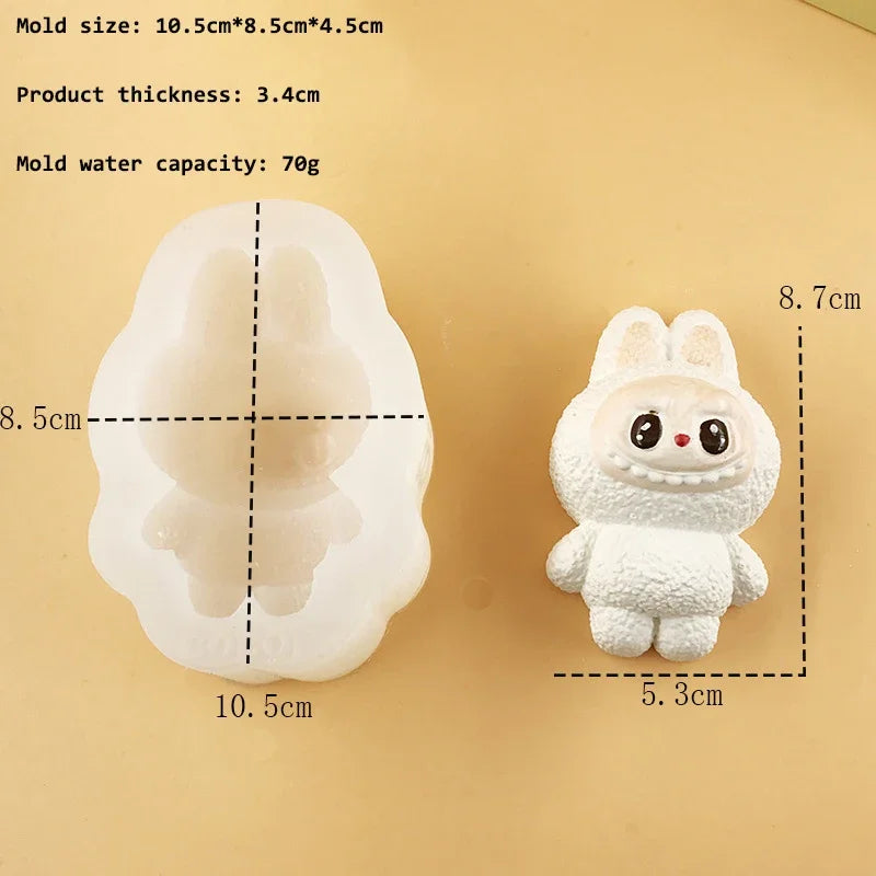 3d Labubu silicon mold.
Use to make cake, chocolate, soap, candle and more.