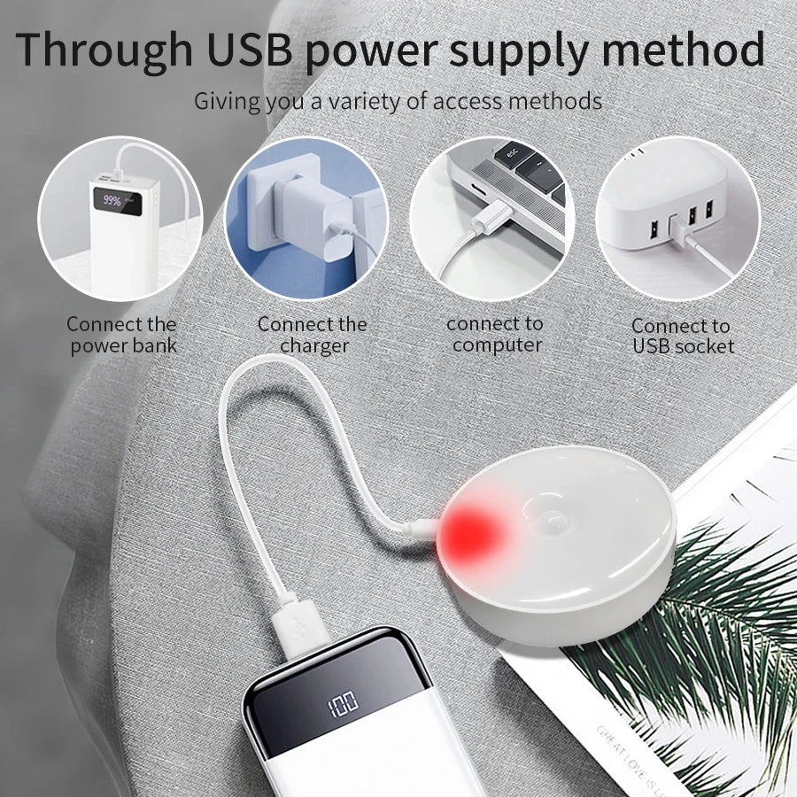 Smart wireless lights to put in cabinet, kitchen, wardrobe, stairs, bathroom, like spotlights and so much more. Rechargeable with USB charger and choose between cold och warm lights.