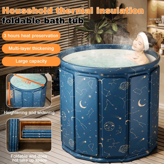 Large space bathtub, folds and organizes in a second, easy to move and wonderful place to relax in.