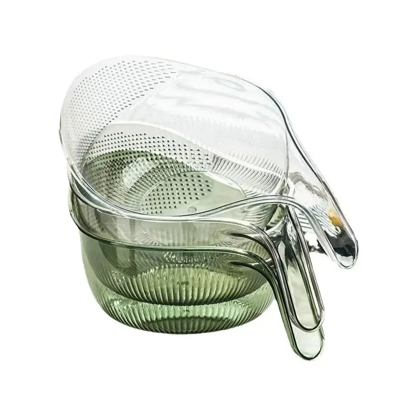 Smart gadget with handle for washing rice, fruit and vegetables. Keep it easy to wash!