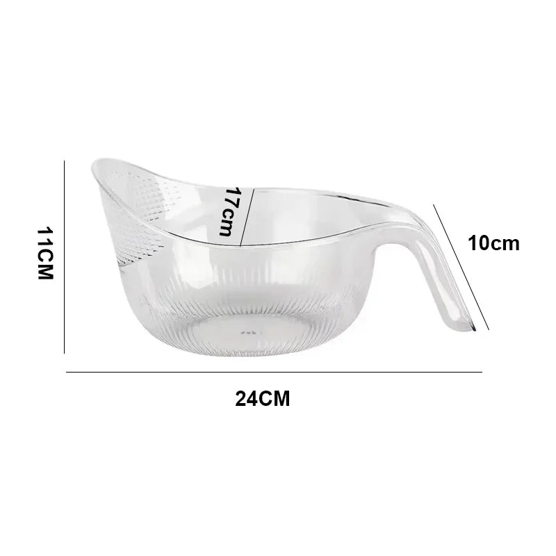 Smart gadget with handle for washing rice, fruit and vegetables. Keep it easy to wash!