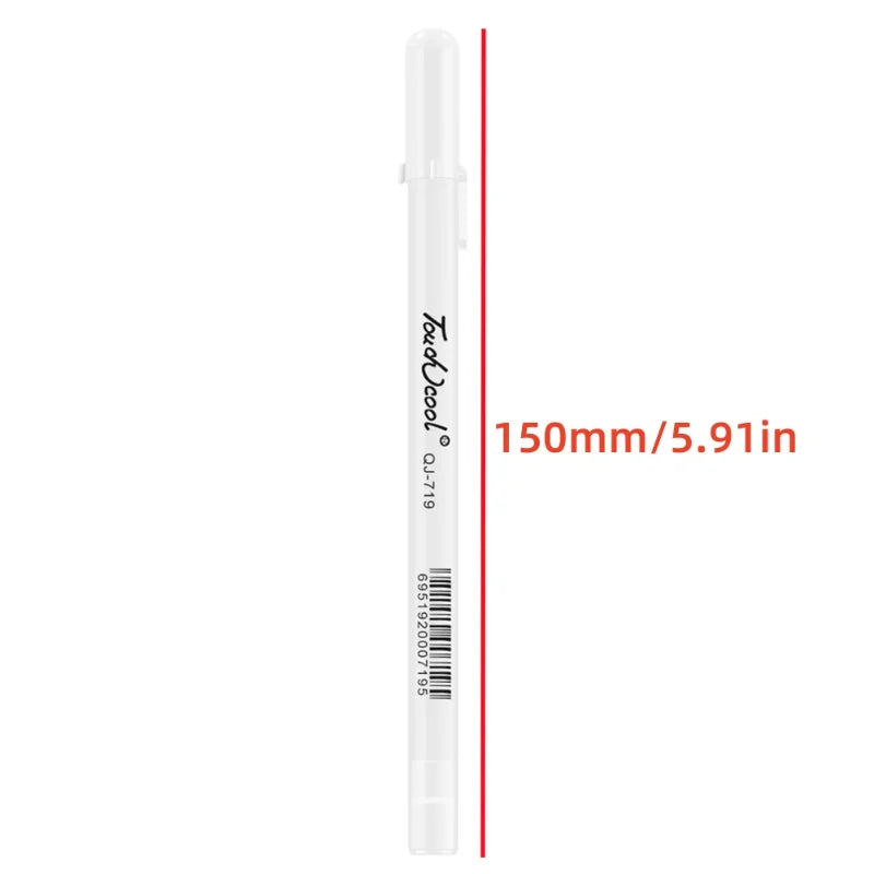 3Pcs white gel pen fine tip pen gel ink pen, used for black paper painting, sketching, illustration, making cards