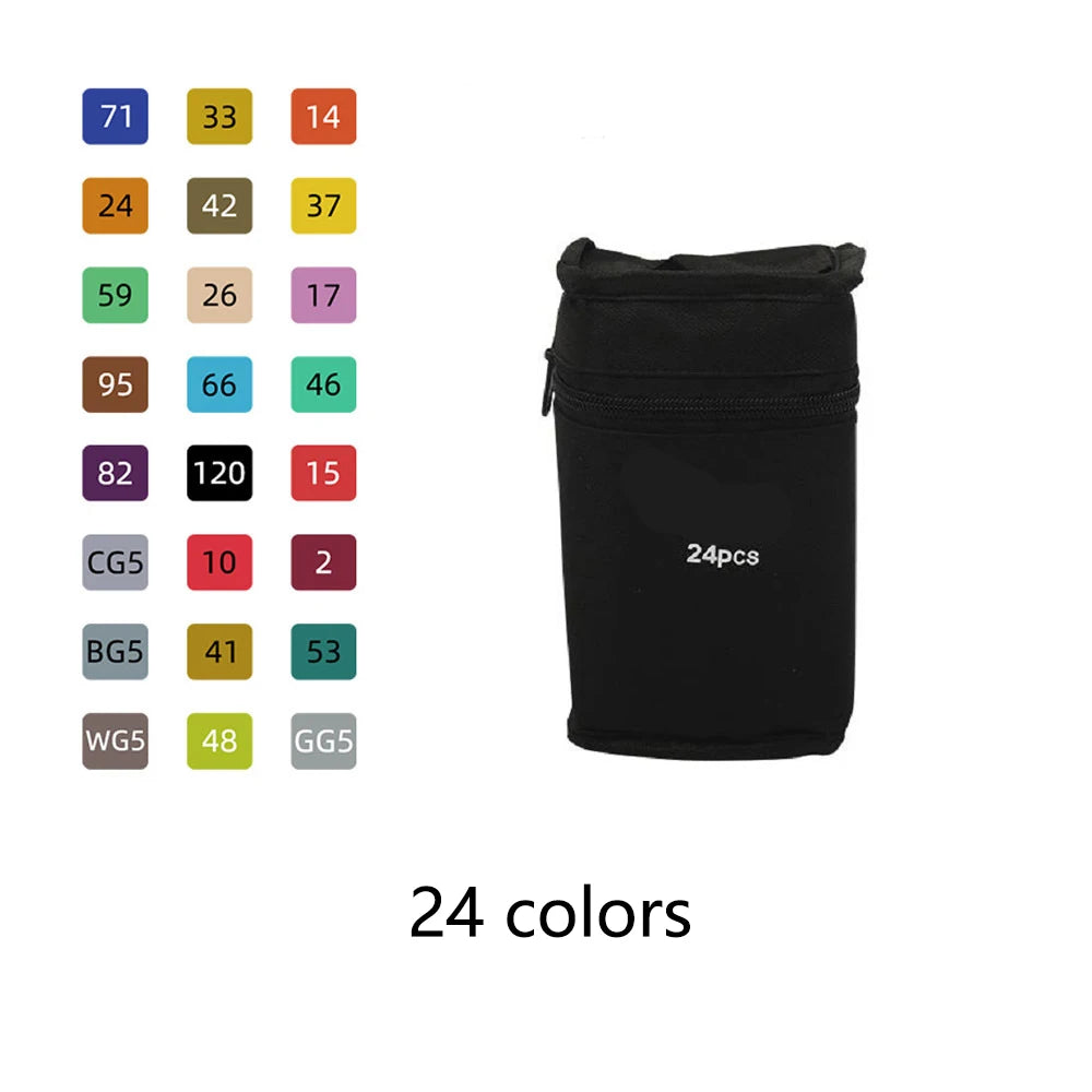 24/36/48/80/120 pcs beautiful colors, pen set for our famous "Cosy colouring books".
Double-headed and oil-based markers.