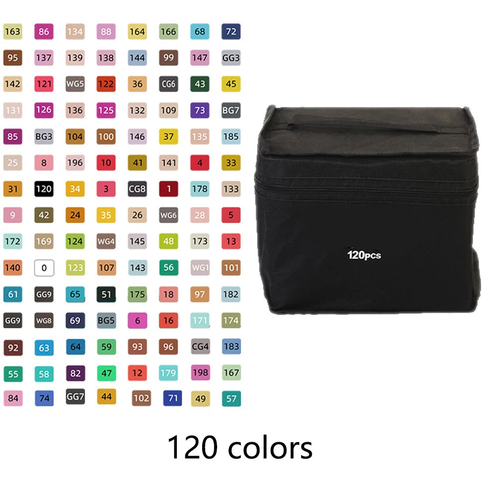 24/36/48/80/120 pcs beautiful colors, pen set for our famous "Cosy colouring books".
Double-headed and oil-based markers.