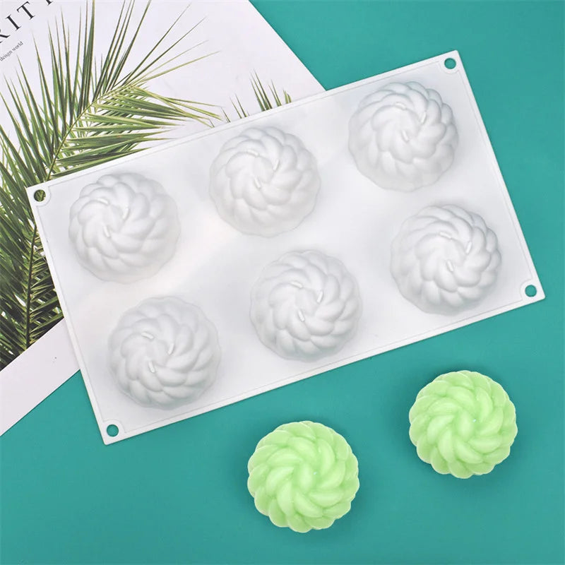 6 cavity raspberry silicone mold to make the famous 3D "trompe l'oeil" pastries.