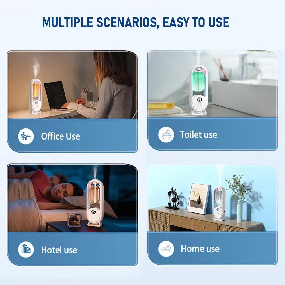 Automatic aromatherapy with diffuser for smart home.