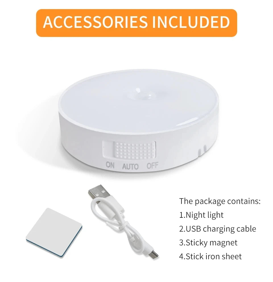 Smart wireless lights to put in cabinet, kitchen, wardrobe, stairs, bathroom, like spotlights and so much more. Rechargeable with USB charger and choose between cold och warm lights.