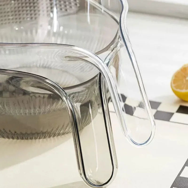 Smart gadget with handle for washing rice, fruit and vegetables. Keep it easy to wash!