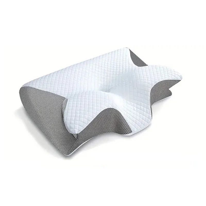 Orthopedic pillow with memory foam, 2 in 1 ergonomic and contour for neck pain.
