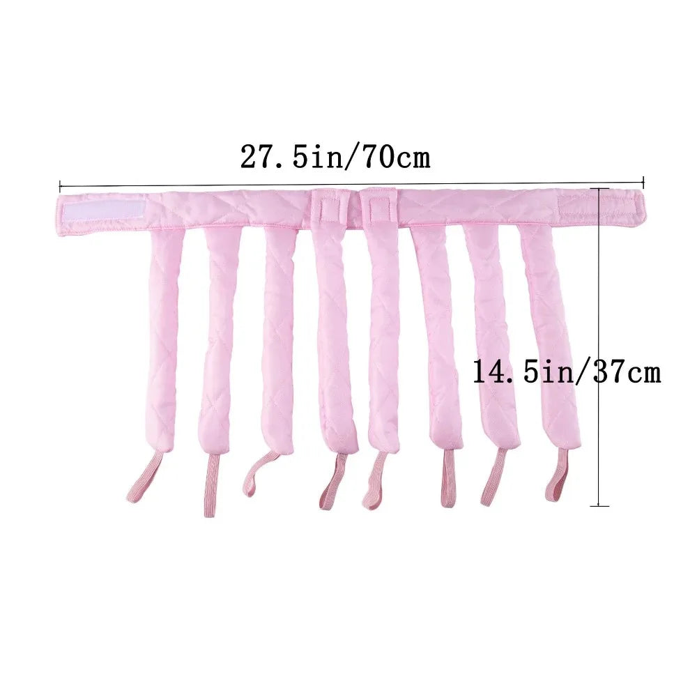 Heatless curling rod headband to get your dream curls without any heat. Silk rollers that don't damage your hair. 
Choose between nice colors.