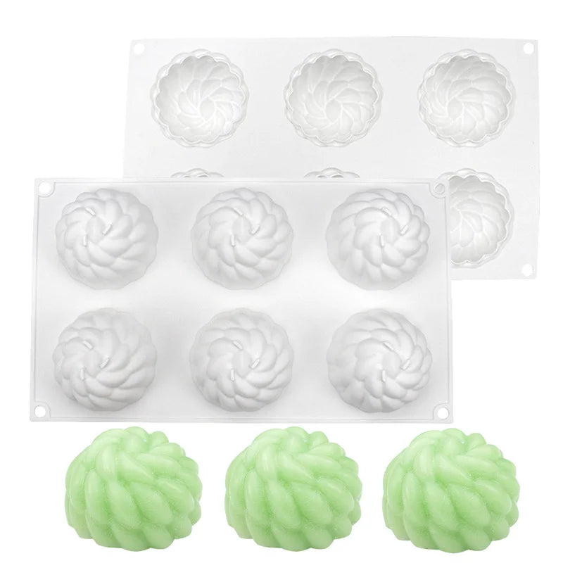 6 cavity raspberry silicone mold to make the famous 3D "trompe l'oeil" pastries.